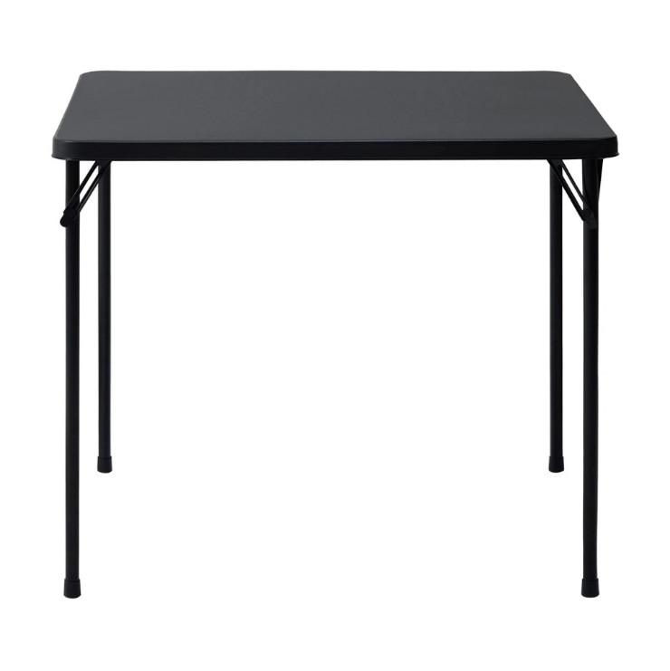 Mainstays 34inch Straight Top Folding Table, Card Table, Black