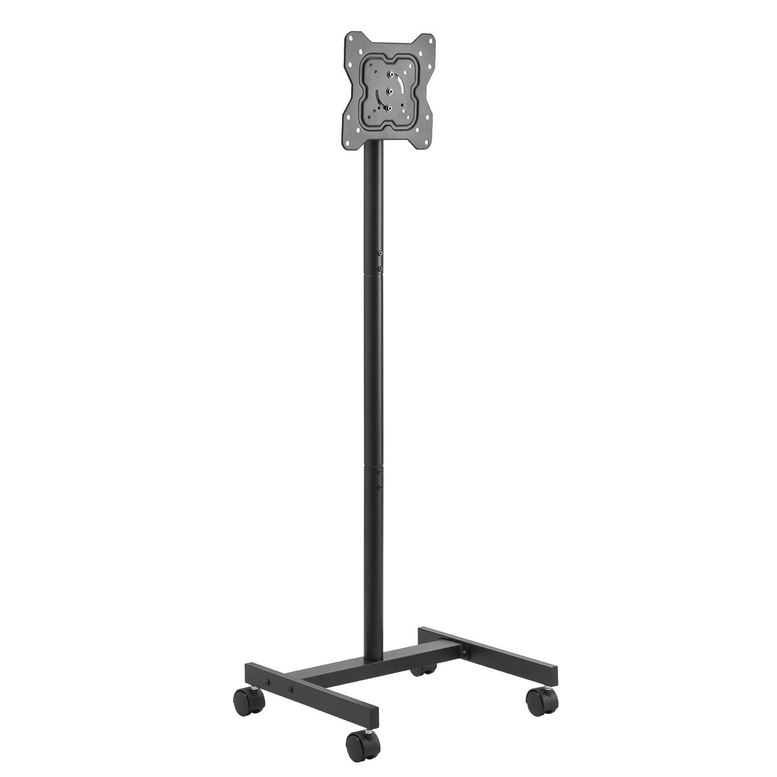 Adjustable Mobile TV Stand 17-55in, 44 lb Support, Sleek Design