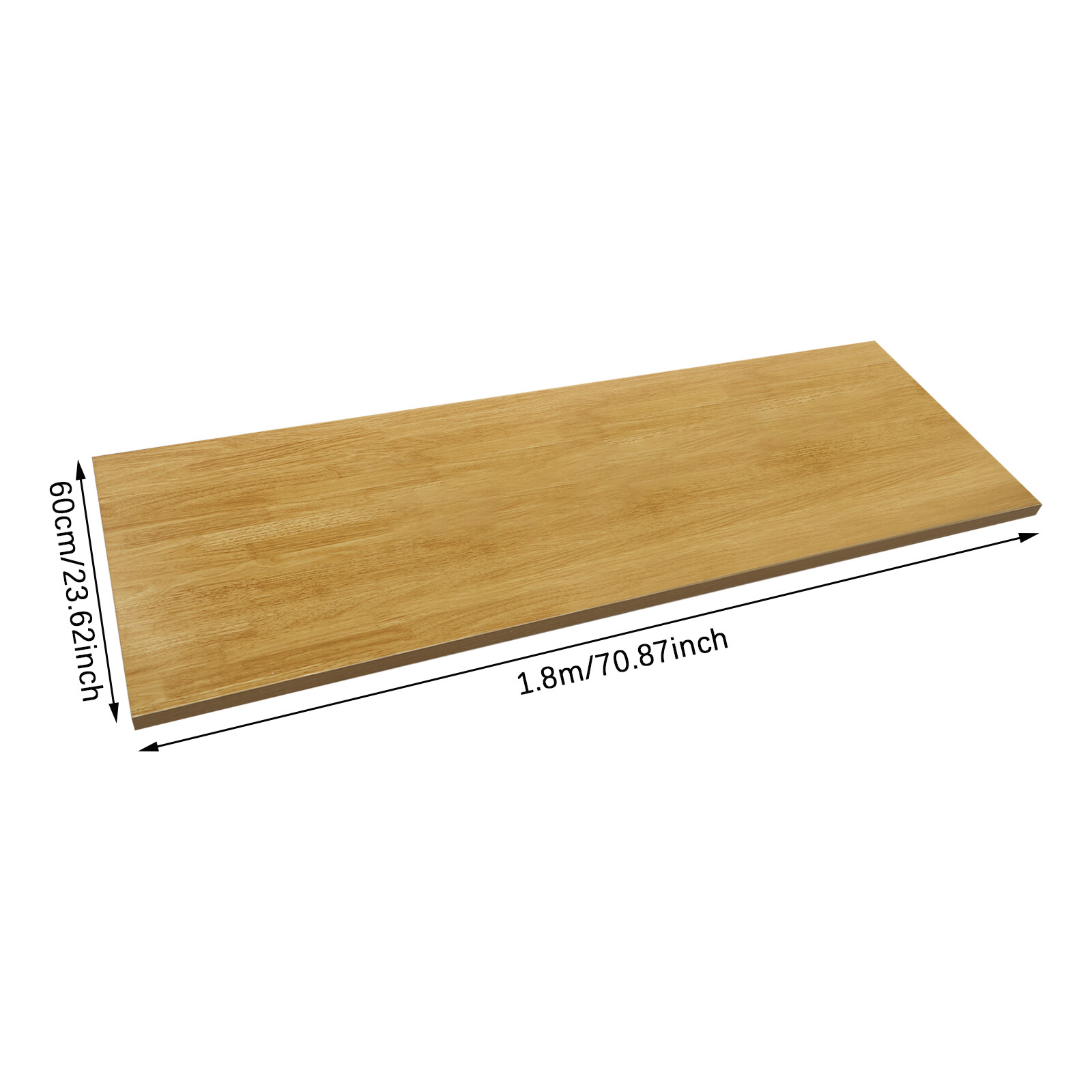 70in Tabletop Rectangular Countertop Plywood Countertop Wood Color for Kitchens