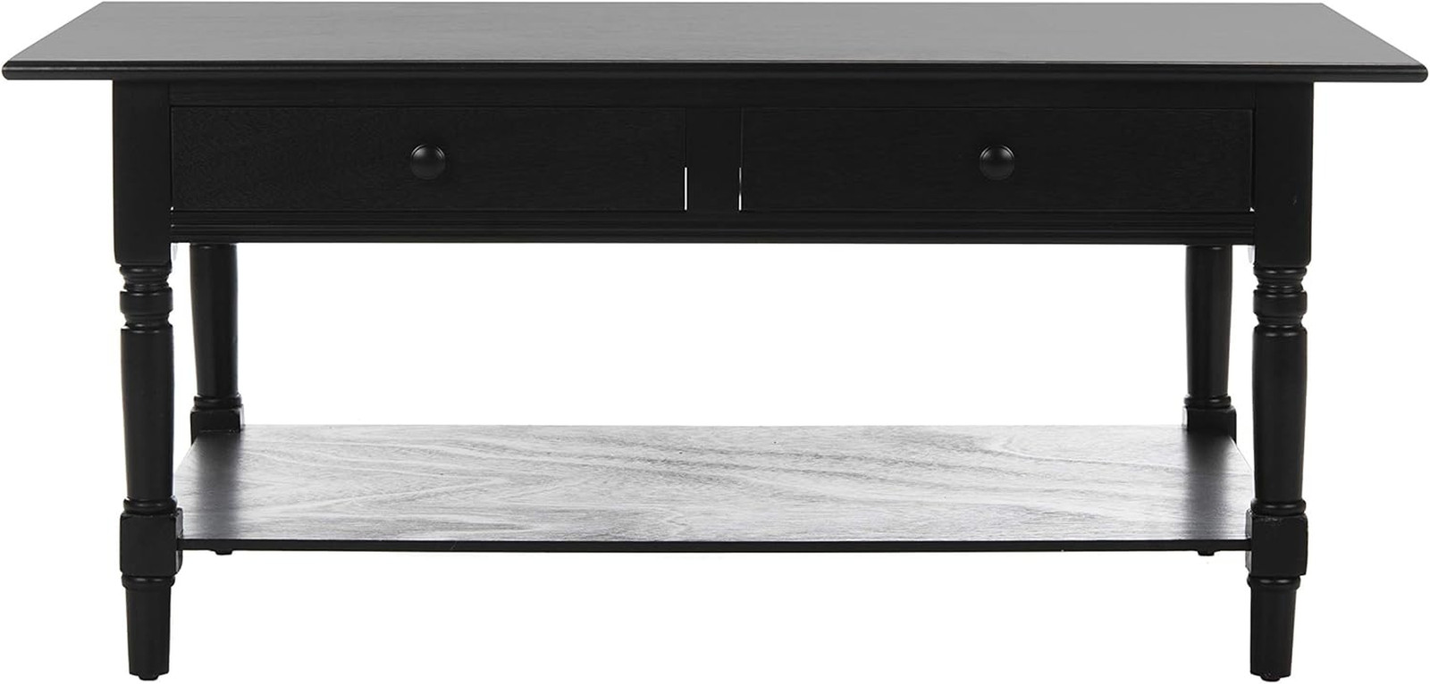 Chic Distressed Black Coffee Table – Home Collection Boris Design