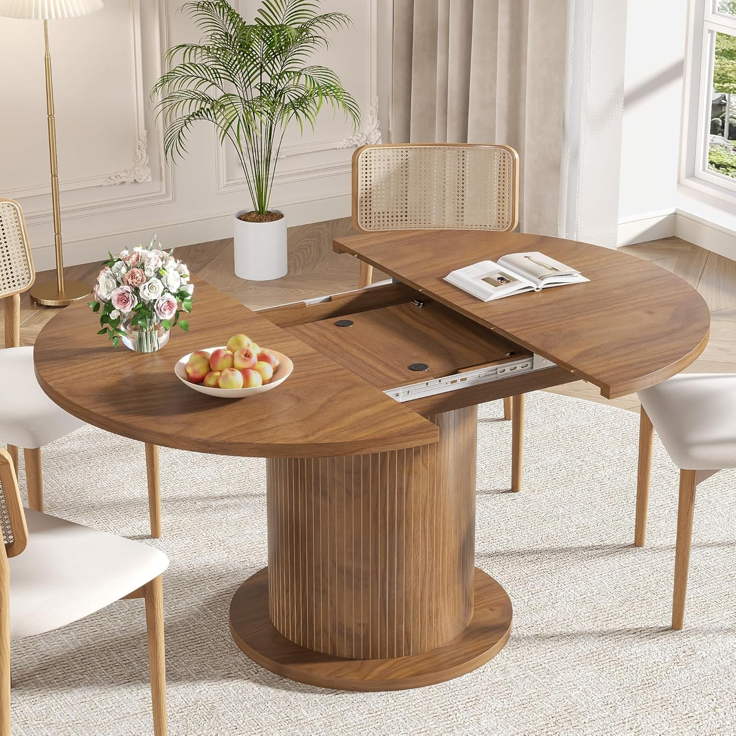 31.5 inch Round Dining Table for 2, Modern Farmhouse Kitchen Table
