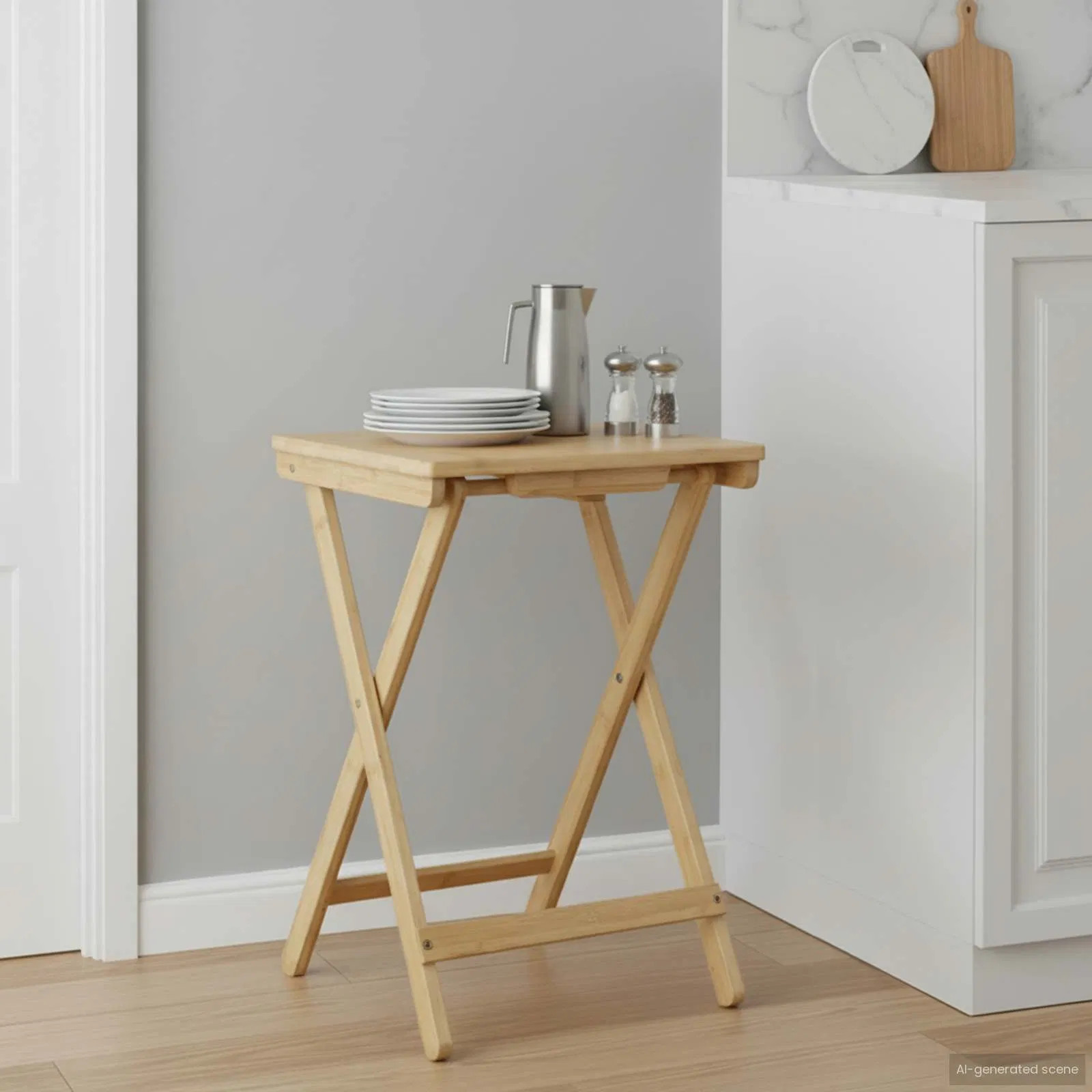 | Kitchen Table | Folding Natural 15.75 x 11.81 x 21.06 in Bamboo