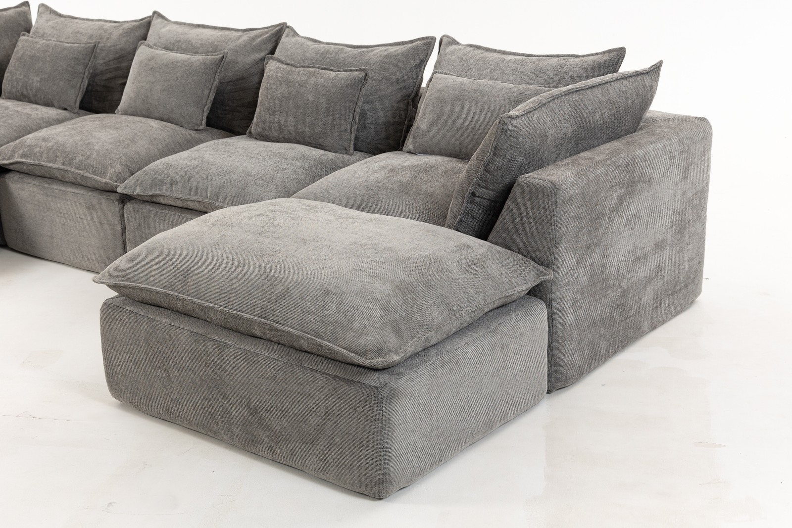 129.8″ Width Cloud Couch Oversized Modular Sectional Sofa True Relax Comfy