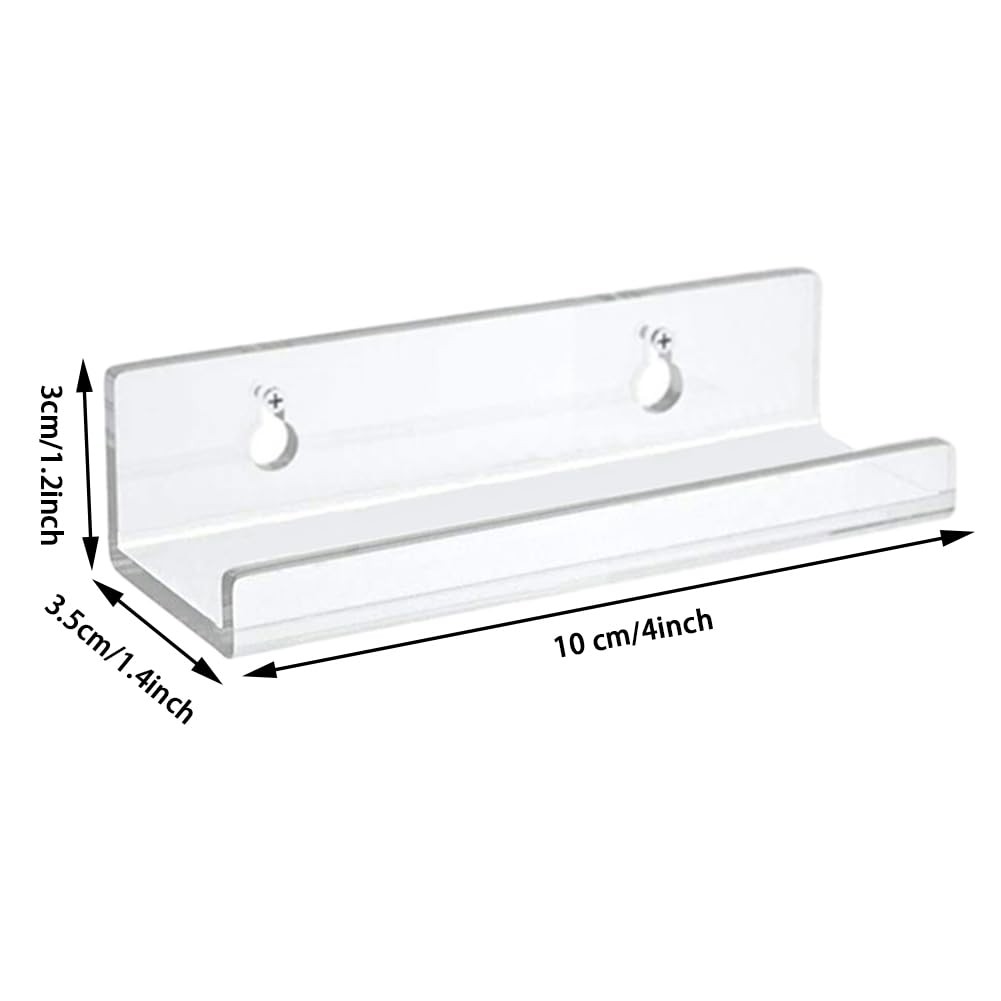 Vinyl Record Wall Mount Shelf 12 Pack, Clear Acrylic Floating Display Ledge, …