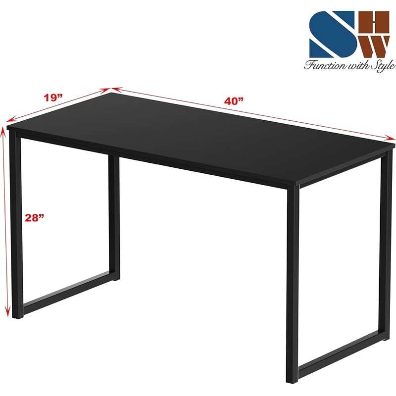 Compact Computer Desk W/ Steel Frame & Engineered Wood Top Home Office New