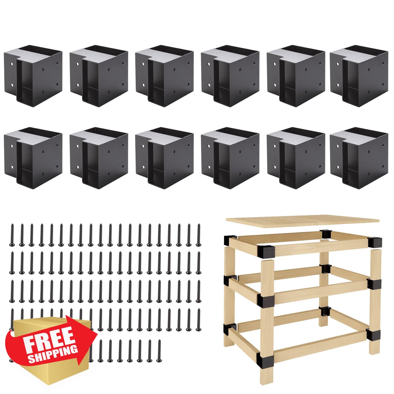 Sidasu Workbench Brackets 12 PCS For 2×4 Wood
