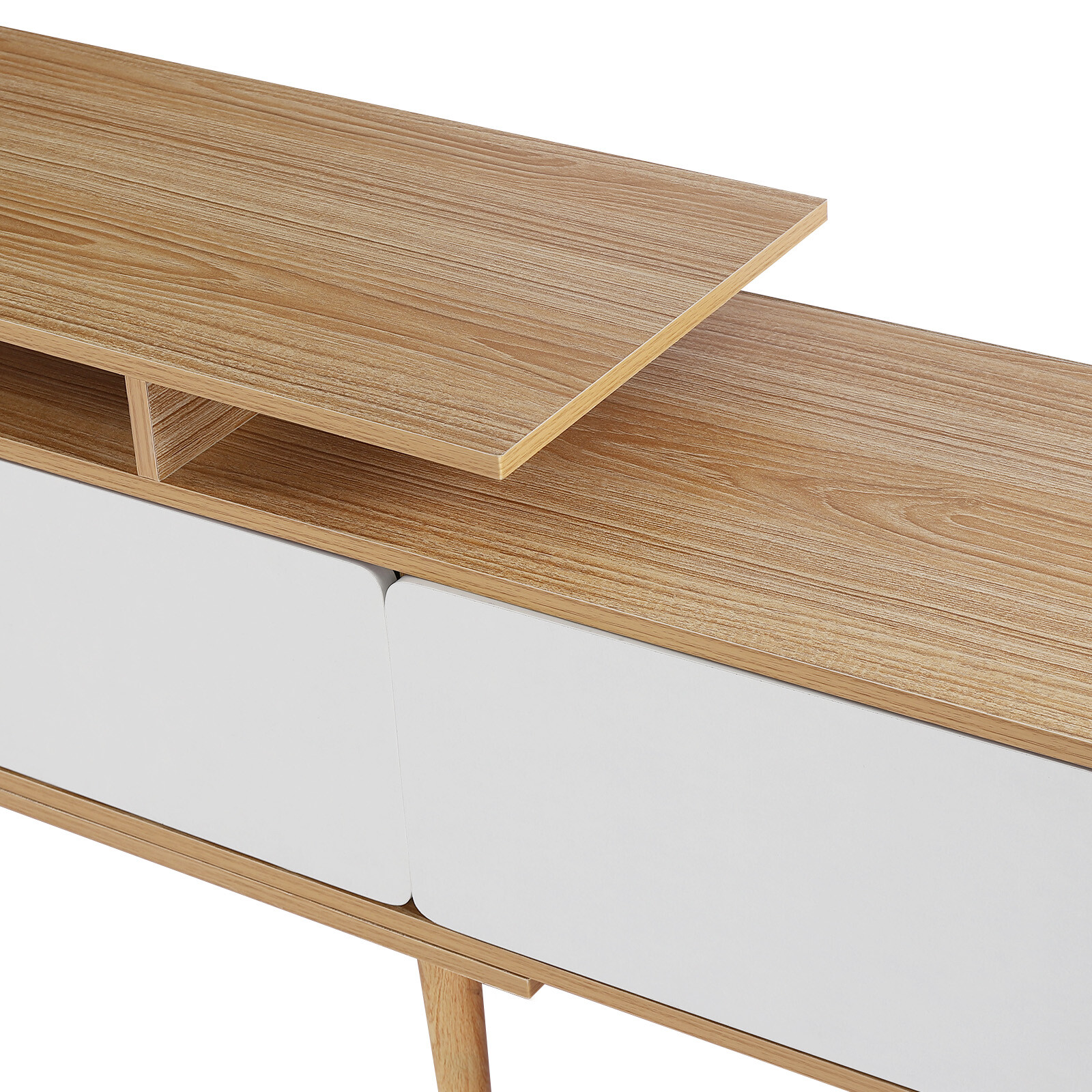 TV Stand Entertainment Center Media Console For TVs With Storage Cabinets Shelve
