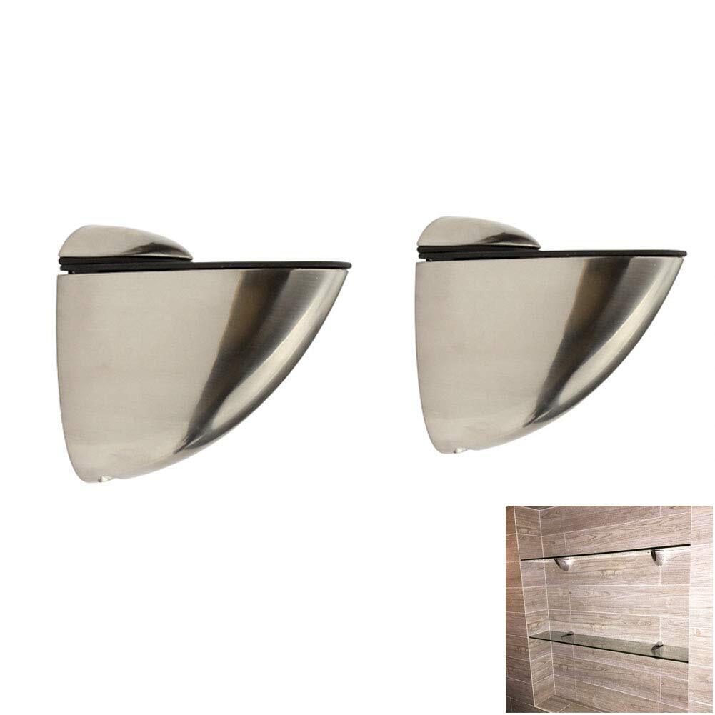 Metal Adjustable Wood/Glass Shelf Bracket Wall Mount 2 Pcs or One Pair Brushe…