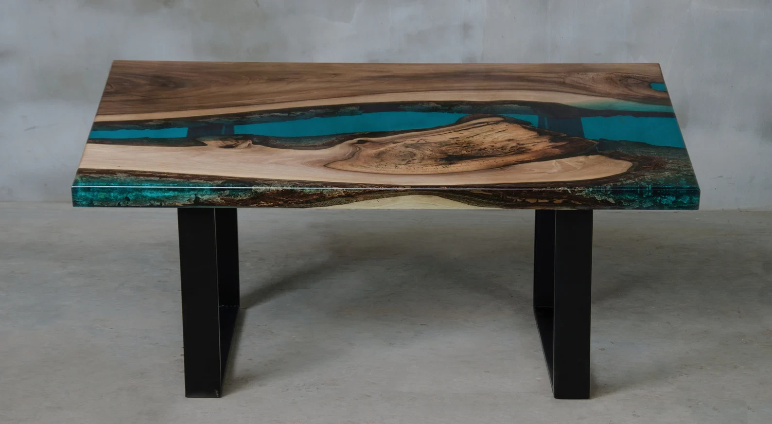 Coffee Table Solid Wood Epoxy Resin Side Table Live Edge Rivertable Loft Table