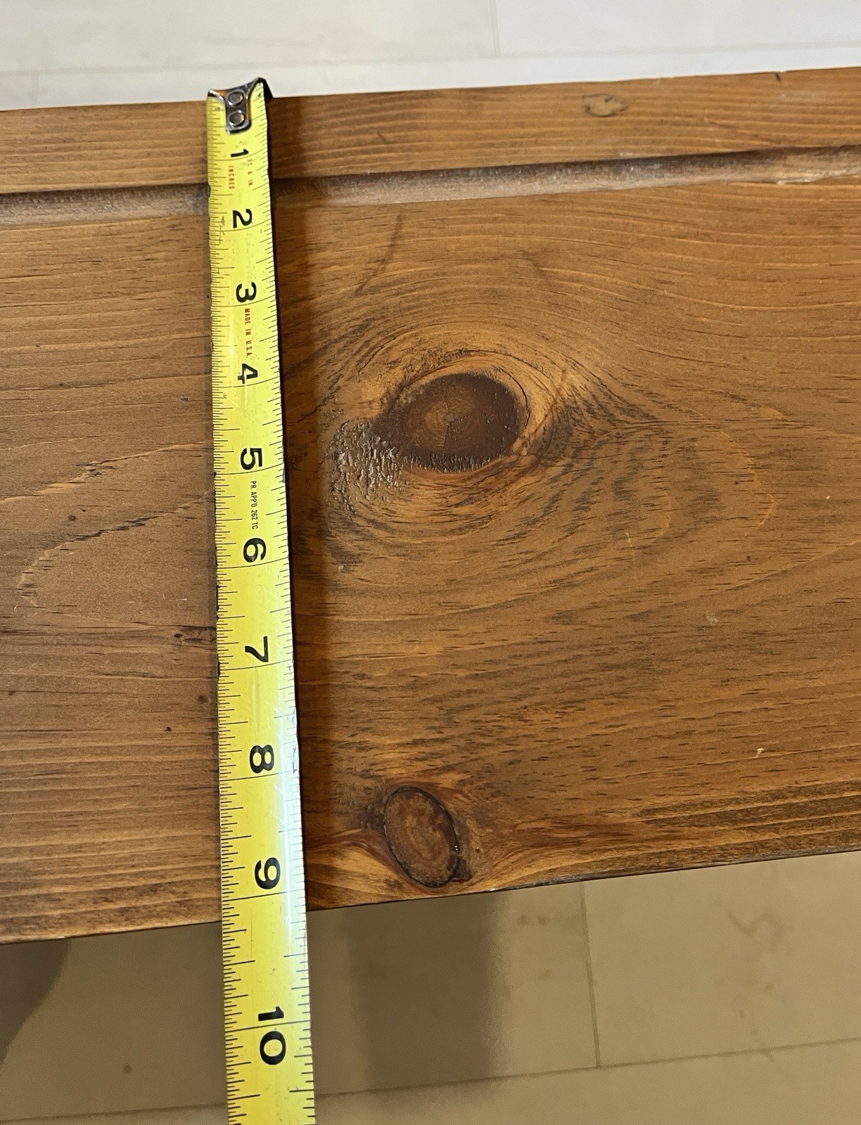 Solid Wood Civil War Collector’s Display Wall Shelf. 37”Long X 9”Wide X 13”Tall.
