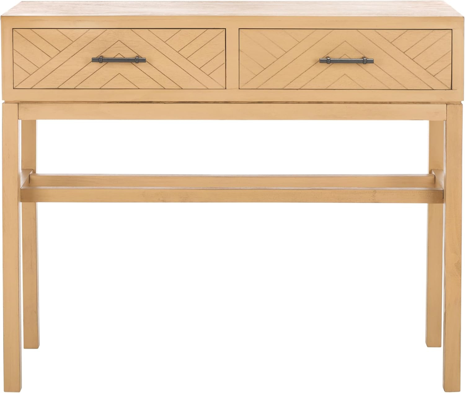 Ajana Camel 2-Drawer Console Table for Living Room, Entryway & Home Office