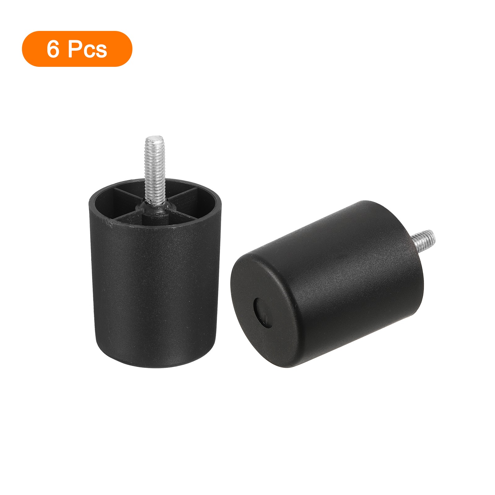 6Pcs 2.36 x 2 Inch Furniture Leg Plastic Tapered Replacement Leg