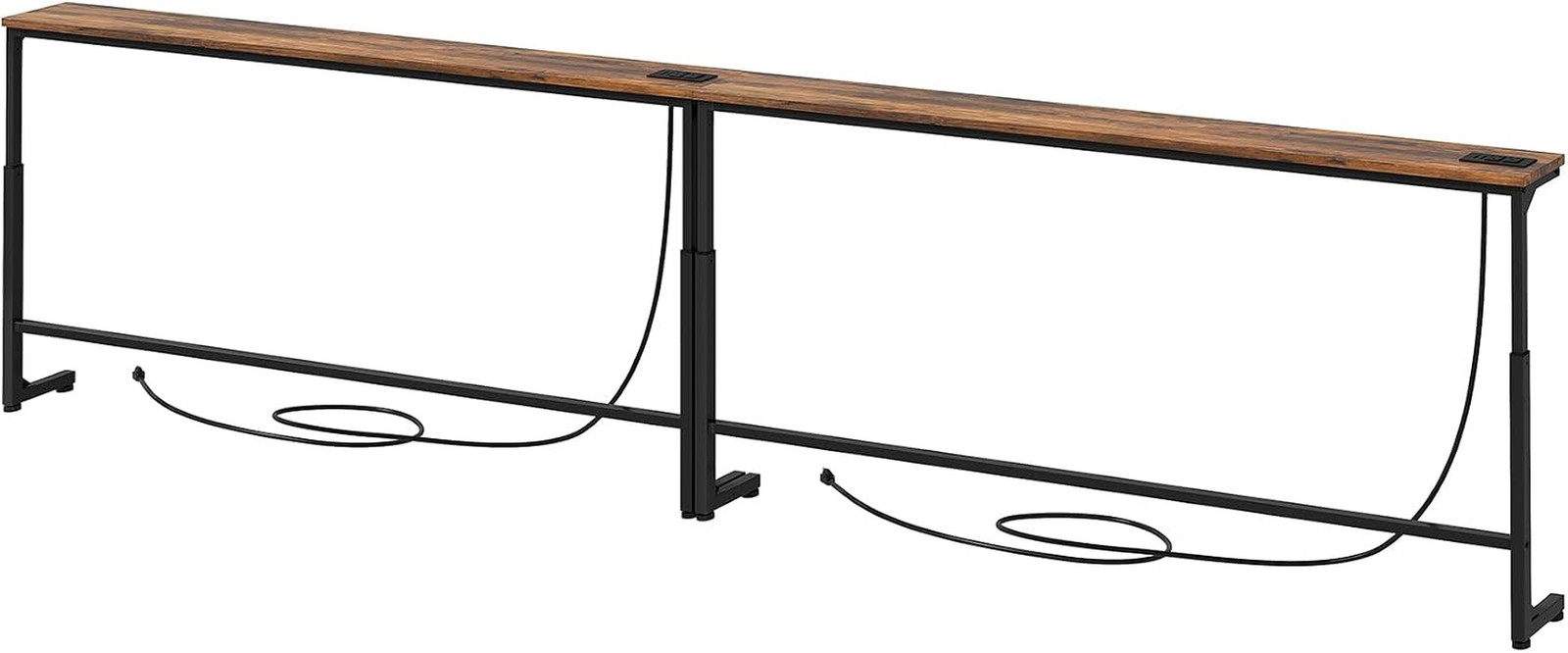 102.3″ behind Couch Table, Height Adjustable Narrow Console | 24.3″-32.5″ Range,