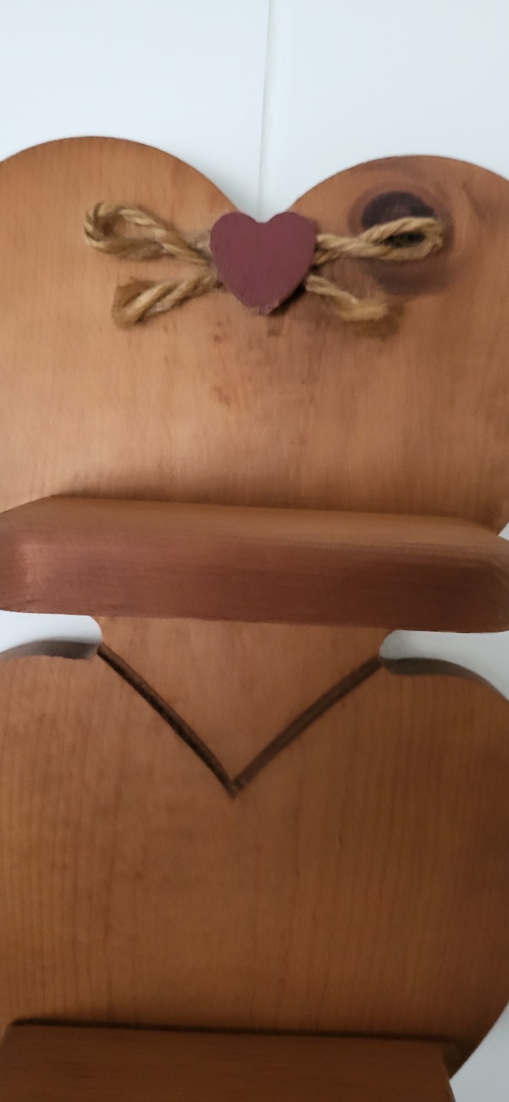 Vintage 1980’s 3 Tier Wooden Heart Wall Shelf Country Cottagecore Decor
