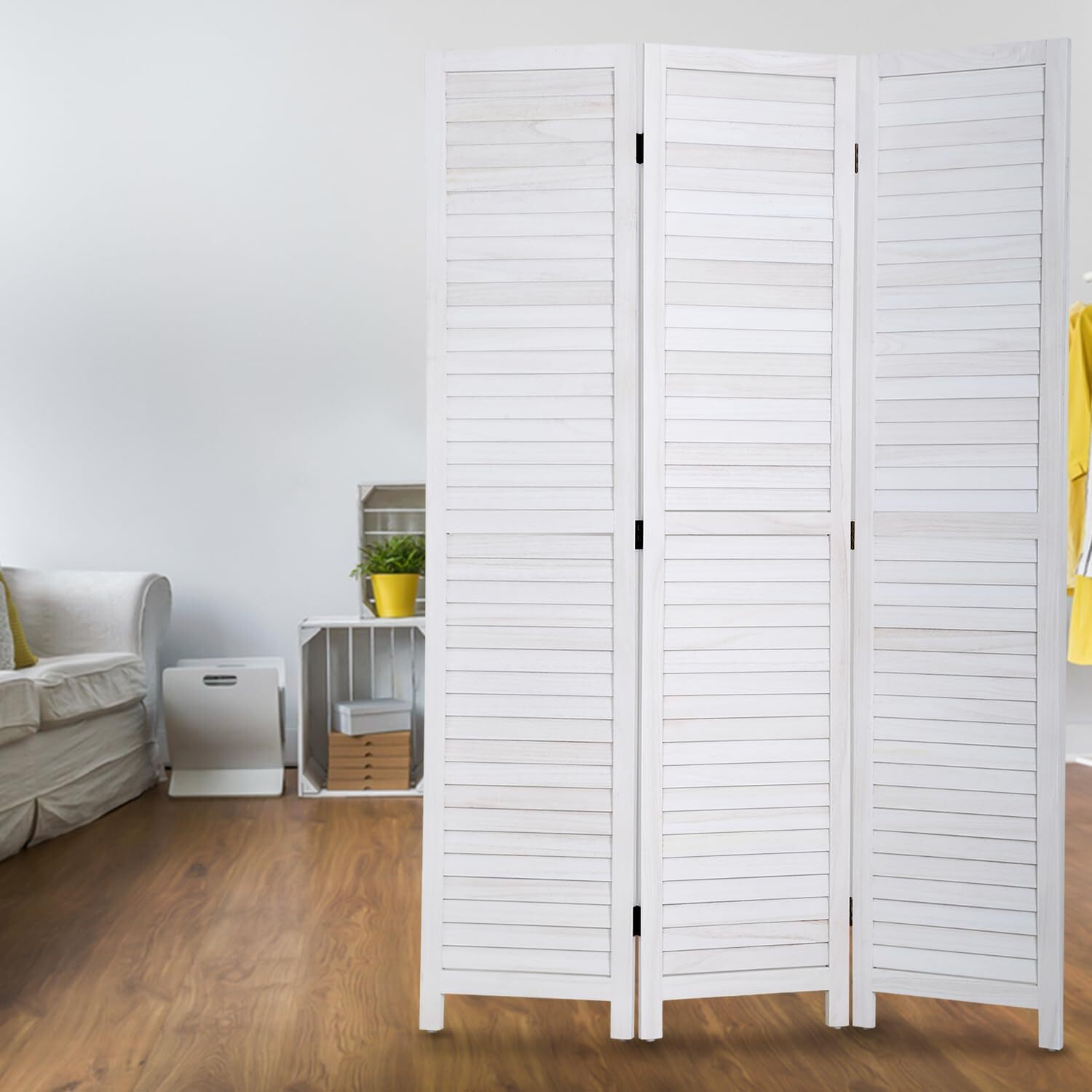 3 Panel Room Divider Privacy Screen 4.3 Ft Tall Privacy Wall Divider Wood Screen