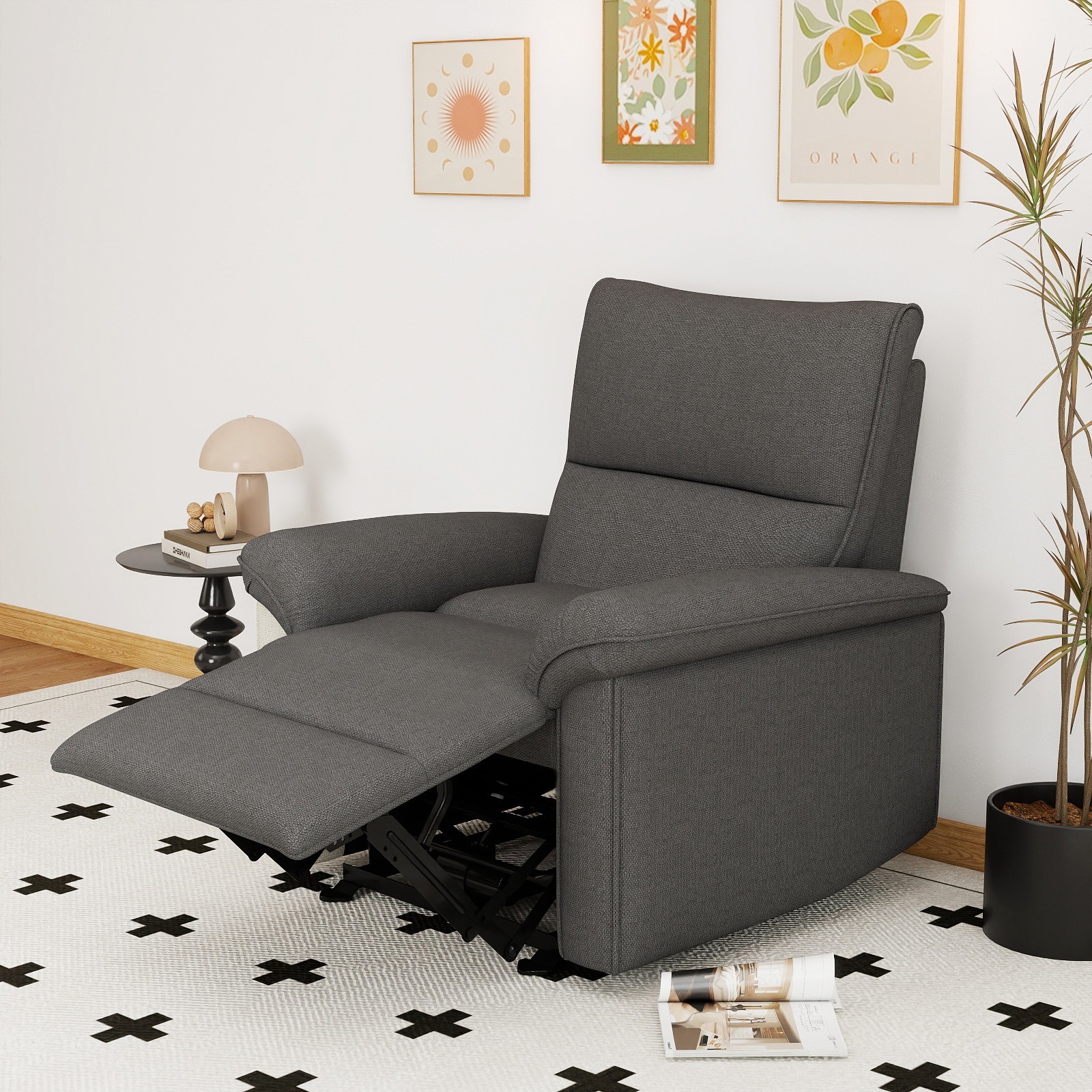 Small Spaces Power Recliner Chair Zero Wall Electric Reclining Sofa USB Port RV