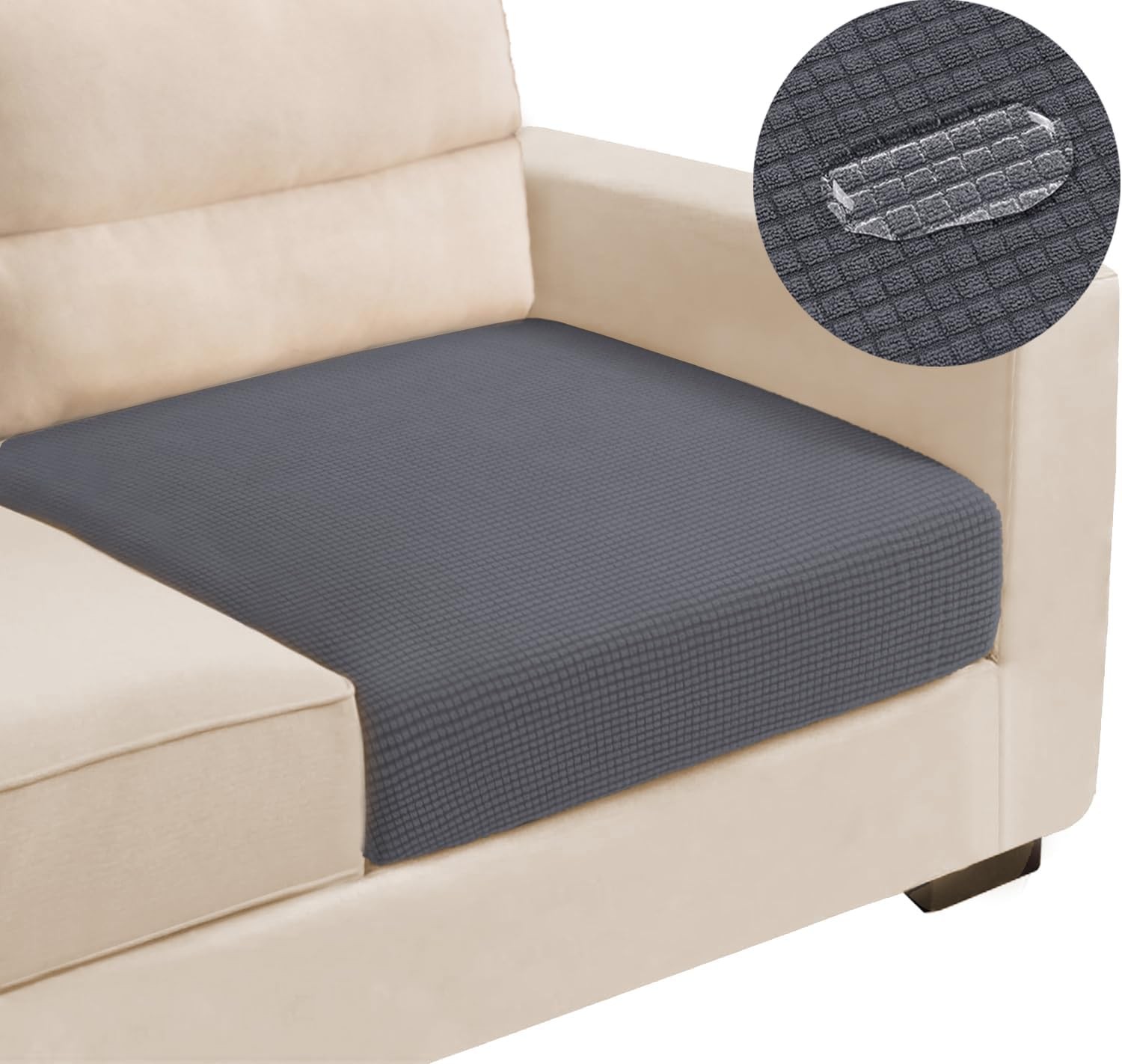 Water Repellent Single Seat Cushion Cover, Stretch Separete Backrest Cover for