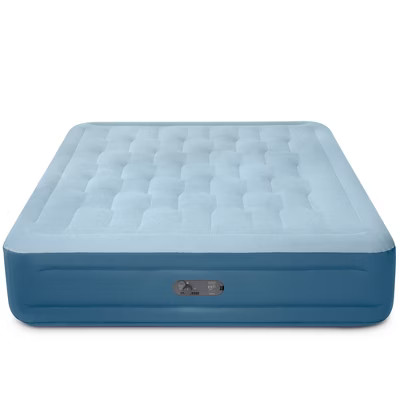 Intex Mid Rise Hexbeam 14″ Electric Pump Queen Air Mattress – Dark