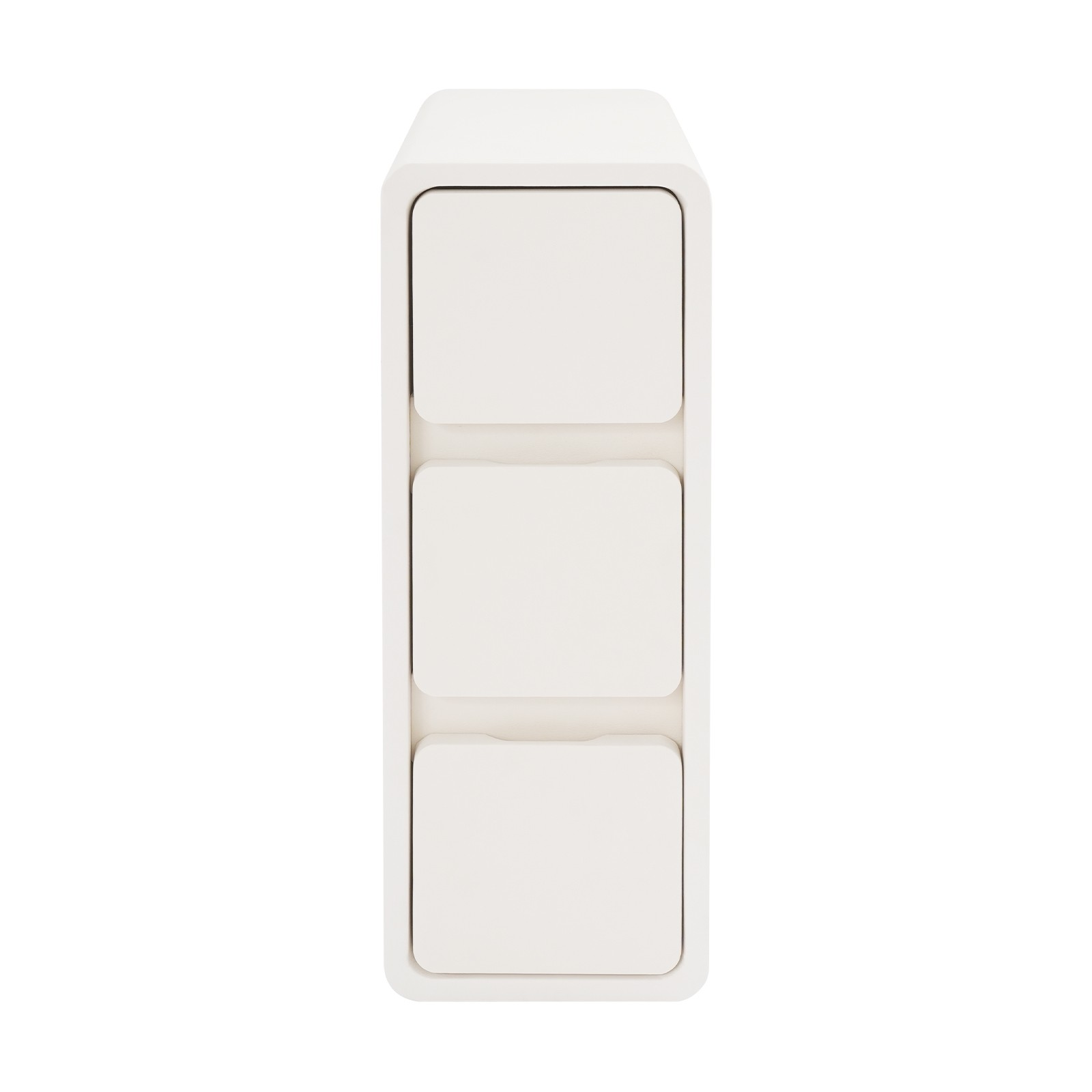 Nightstand Small Narrow Nightstand 3 Drawers Bedside Table (15.75*7.87*22.83 in)