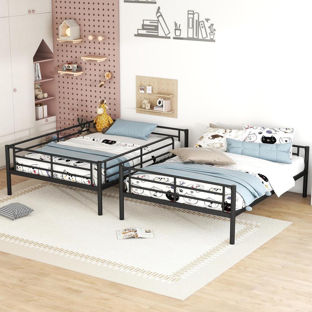 Simple Contemporary Full Over Full Metal Bunk Bed