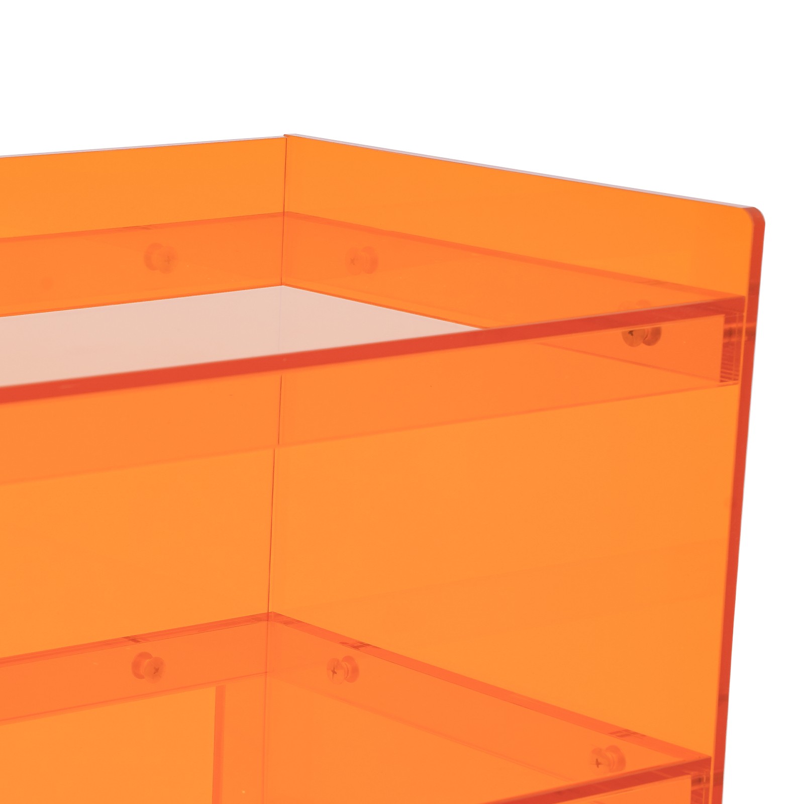 NEW Acrylic Desk Small Entryway Table with Open Shelves Entry Table 100*30*80cm