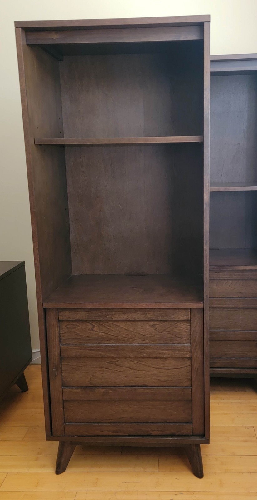 Crate & Barrel HD Blake Tovin Media Tower – Dark Brown Wood – 23”
