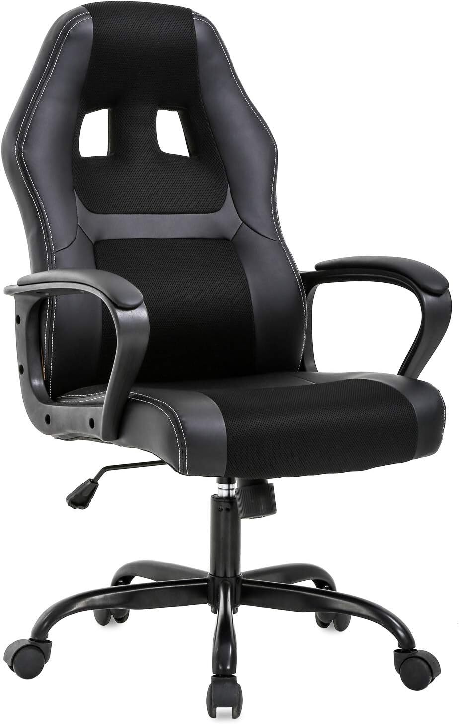 Office PC Gaming Chair Cheap Desk Ergonomic PU Leather Black Easy to Install