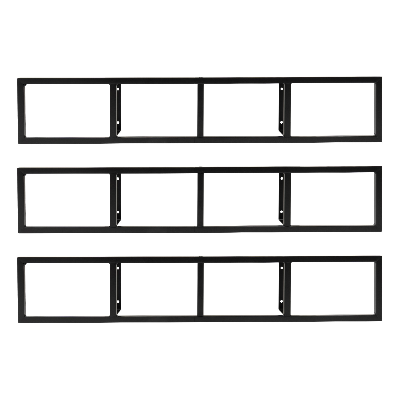 34 Inch Wall Mount Media Storage Rack CD DVD Organizer Metal Shelf Black NEW
