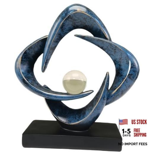 Modern Home Decor Abstract Decorative Sculpture Decorations for Living Blue