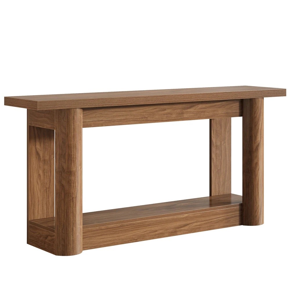 Long Console Table Entry Table with Lower Shelf