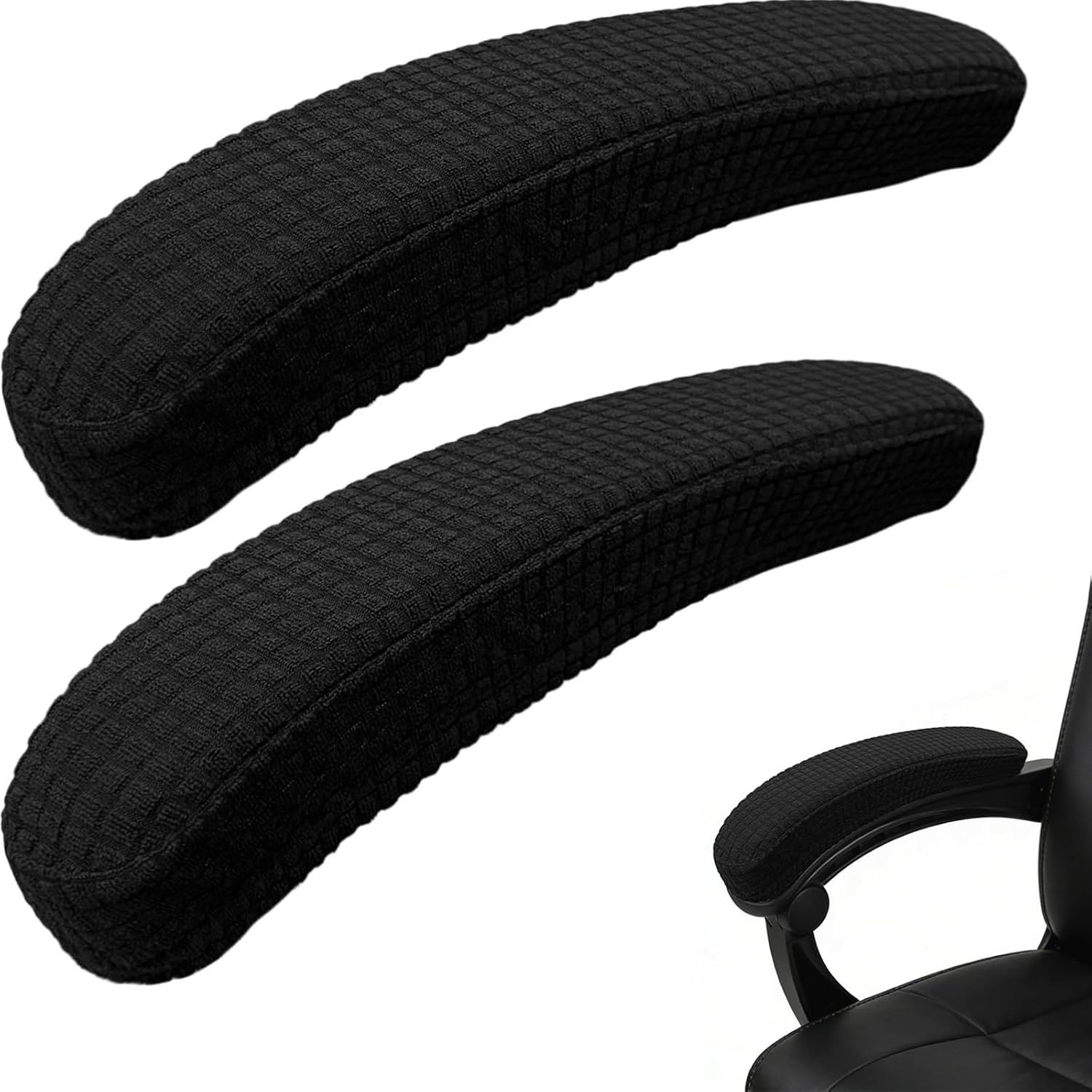 Melaluxe Office Chair Armrest Covers, Stretchable Removable Washable Chair Arm