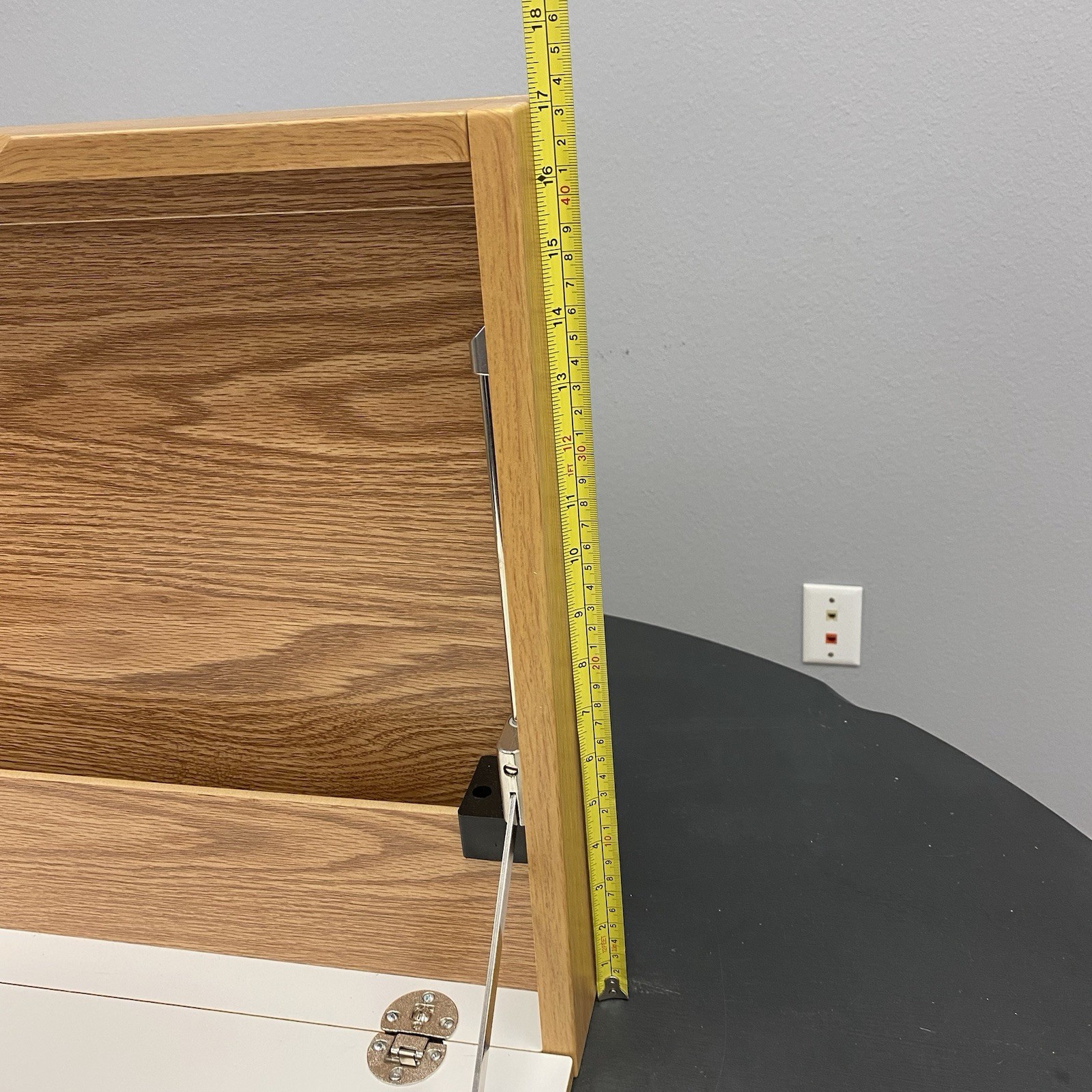 Oak Finish Wall Mount Pull Down Desk/laptop Workstaion Home Office