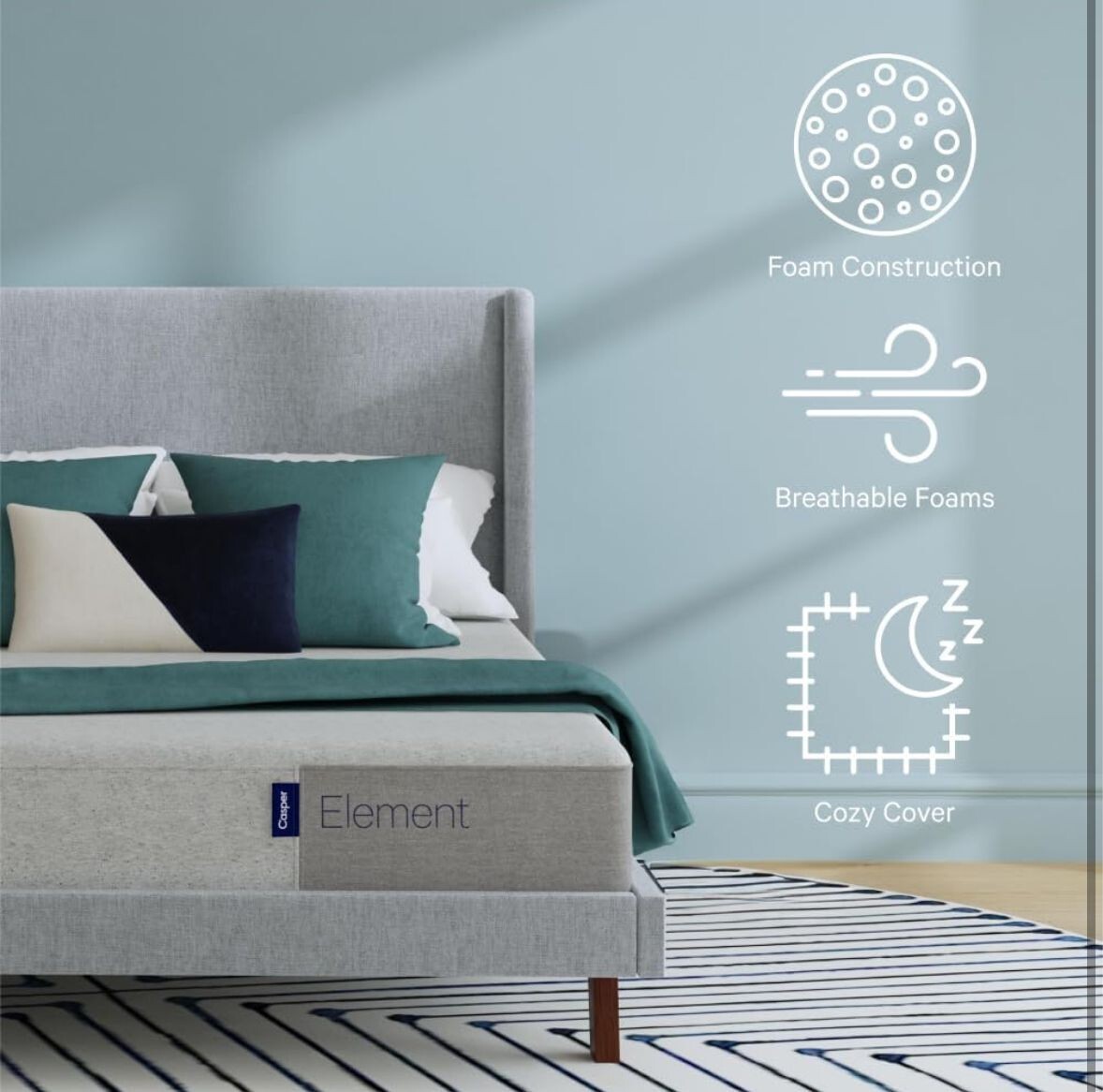 Casper Original Foam Mattress, Twin Gray 950-000069-001