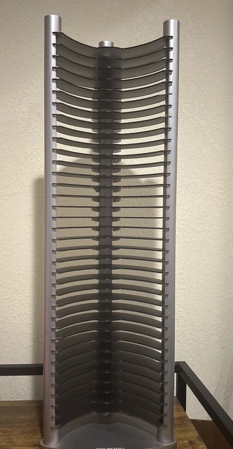 Atlantic CD DVD Storage Tower Rack Holds 35 Total