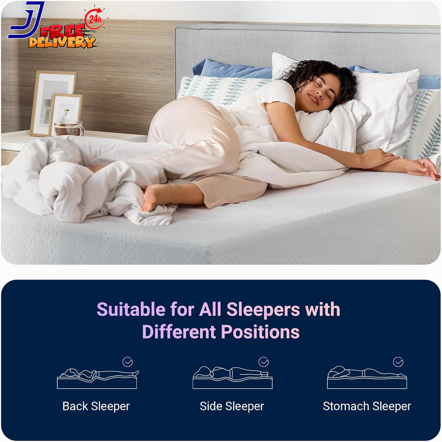 14″ King Size Gel Memory Foam Mattress for Cool Sleep & Pressure Relief