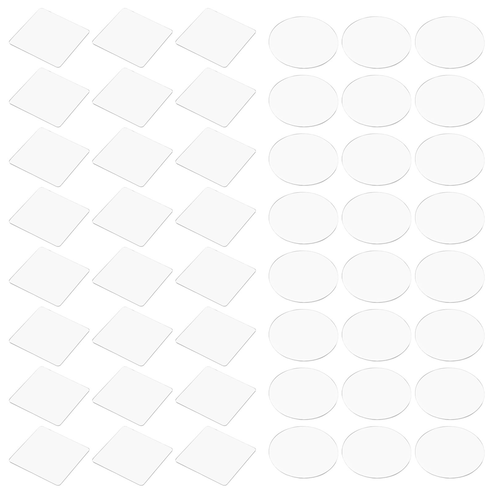 48 Pcs 40mm Glass Table Top Bumper Clear Anti Slip Pads