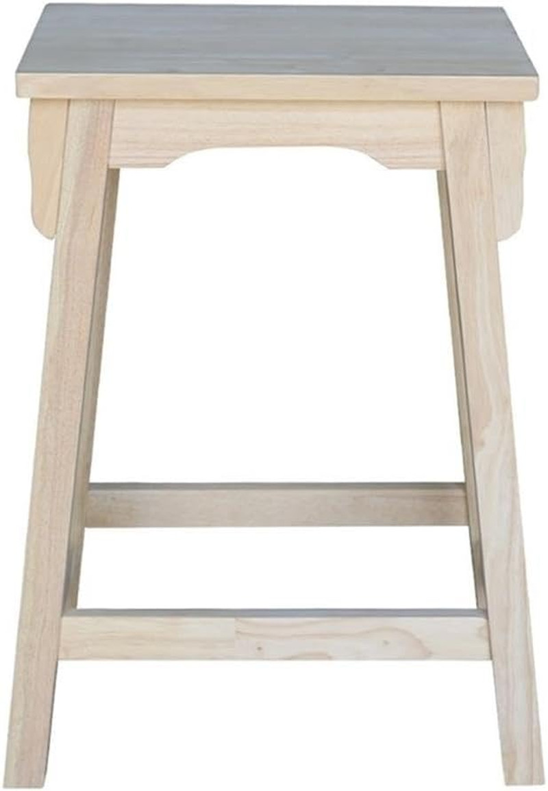 Unfinished 24-Inch Mission Counter Height Stool by International Concepts