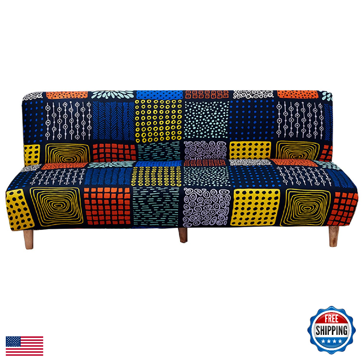 Womaco Printed Futon Cover Stretch Sofa Bed Slipcovers Full Twin Queen Size