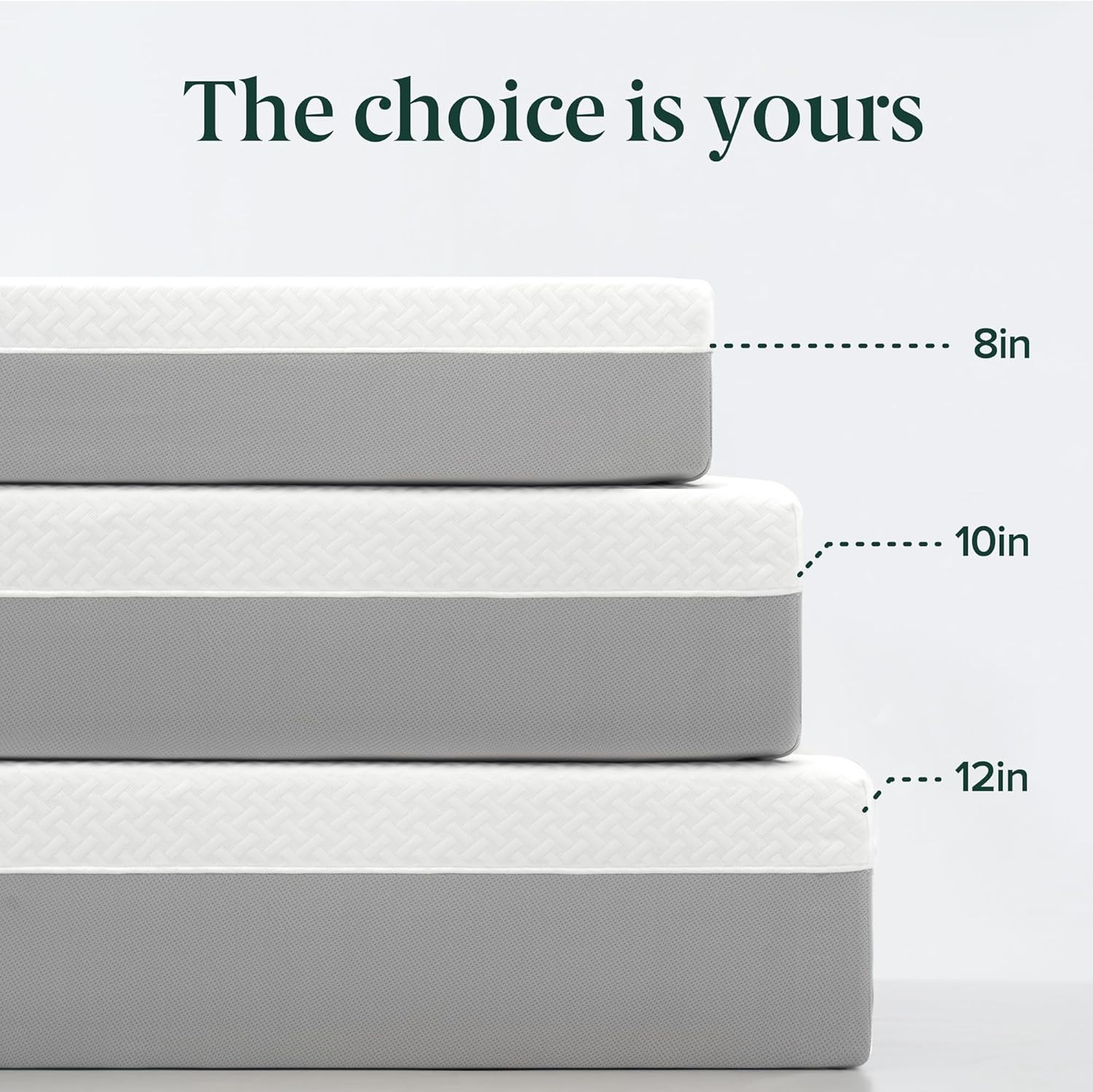 12 Inch Green Tea Essential Memory Foam Mattress [New Version], Queen, Fiberglas
