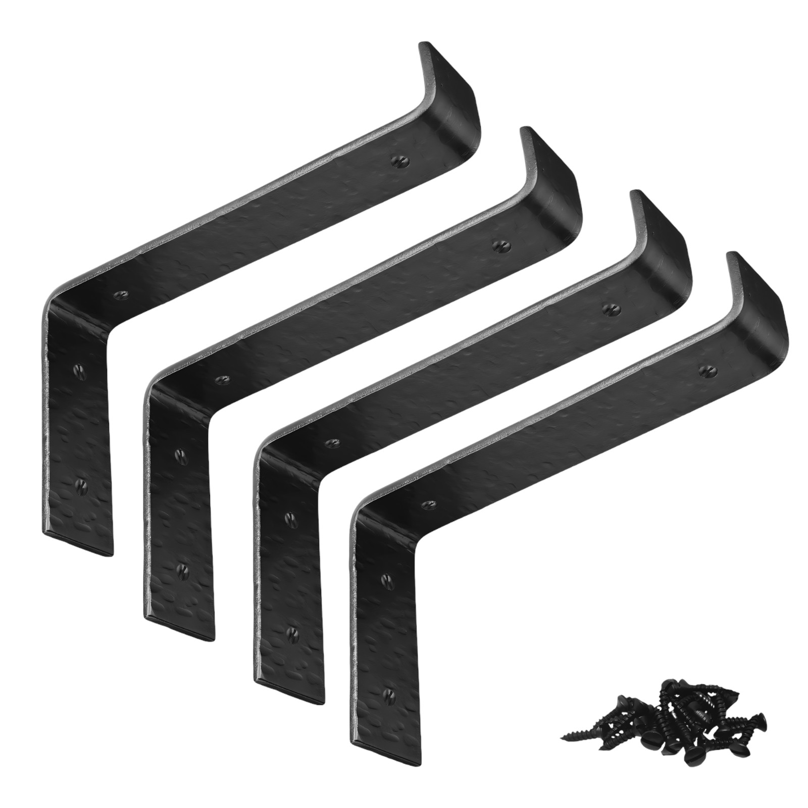2 Pack 7″ x 4″ Forged Iron Metal Shelf Bracket For Open Floating Shelves