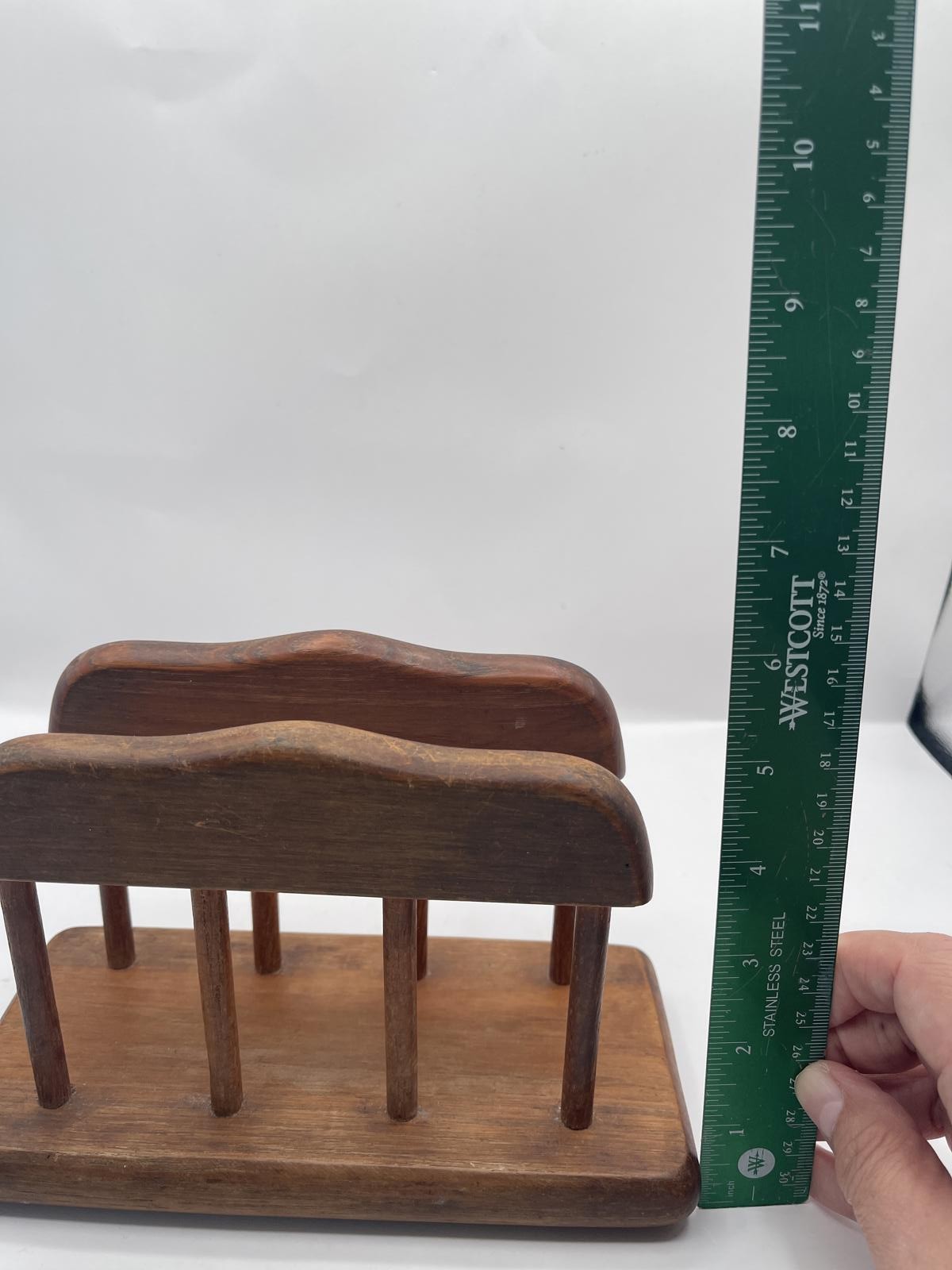 GOODWOOD Genuine Teak Napkin Holder Natural Wood Made in Thailand Vintage 8x4x4
