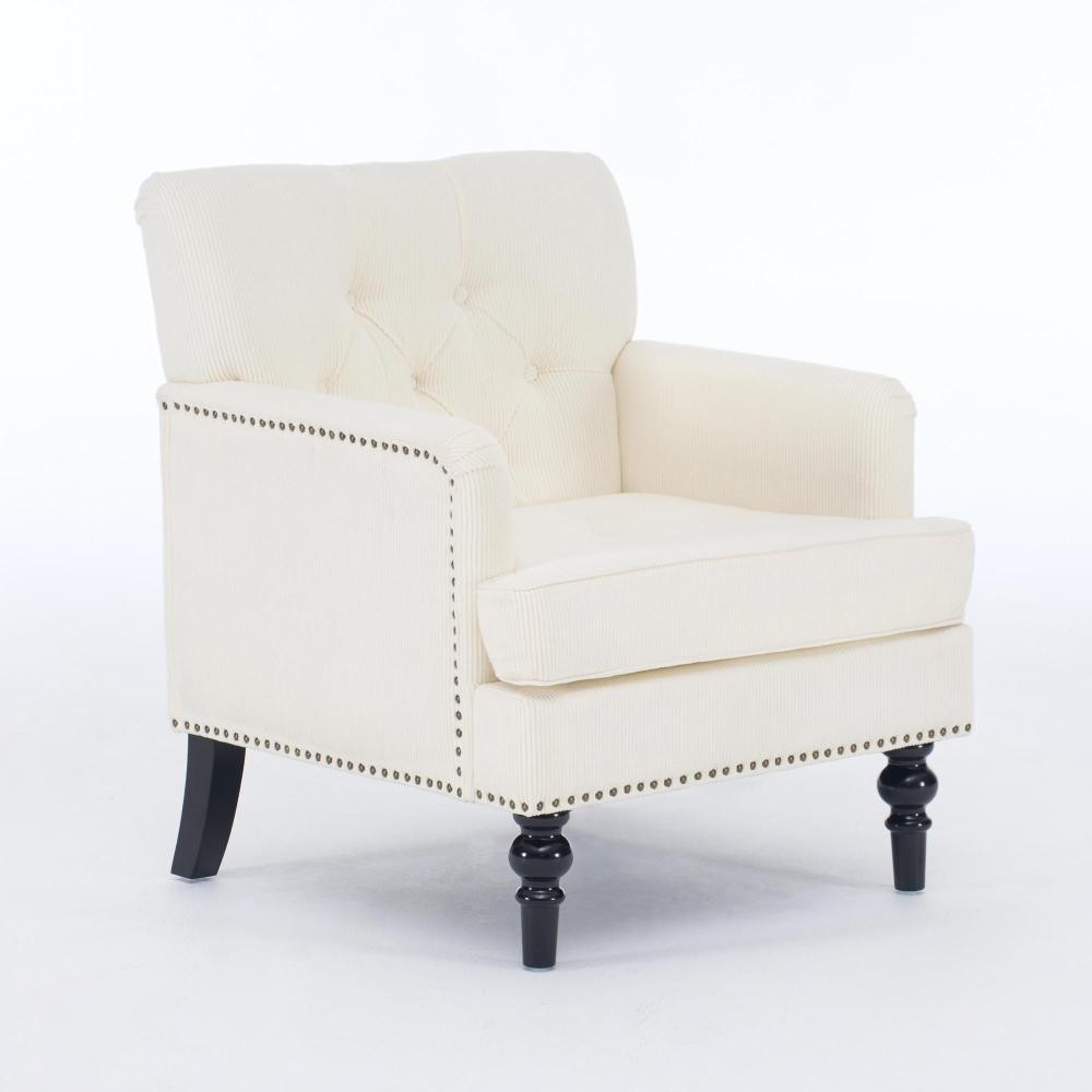 Tufted Club Chair with pillow, Accent Chair, Upholstered Button Armchair