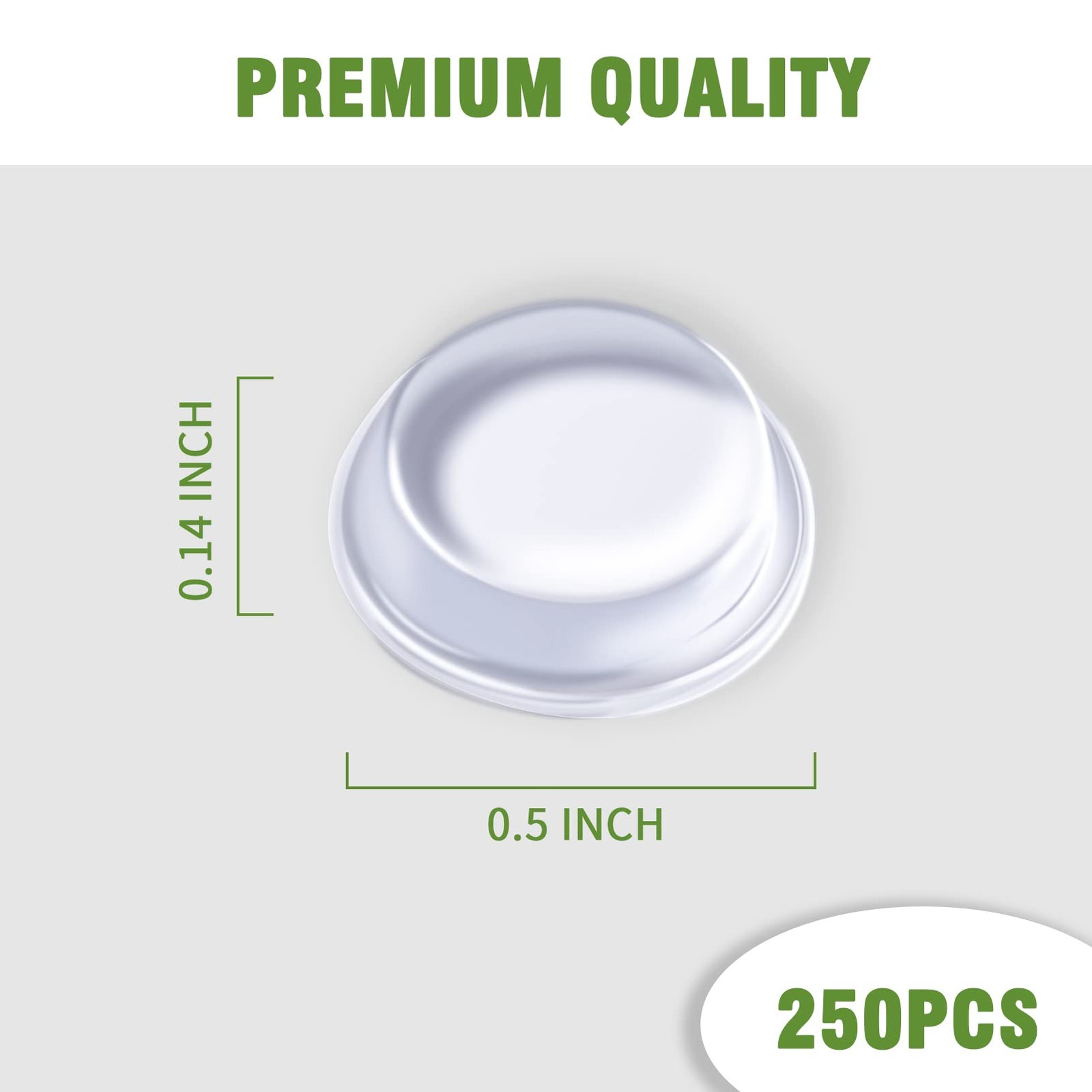 Super High Viscosity Cabinet Door Bumpers -250 Pcs 1/2”Diameter Clear Adhesive P