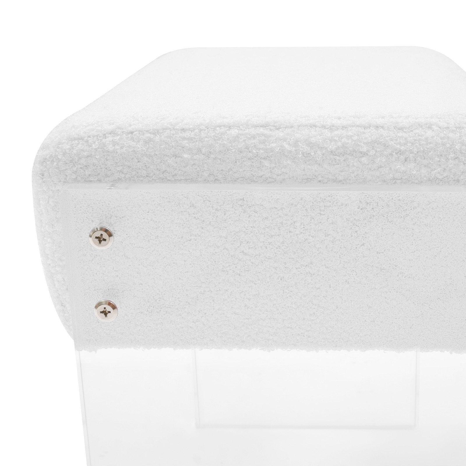 Makeup Stool Modern Minimalist Multi-functional Vanity Acrylic Chair w/ Cushion