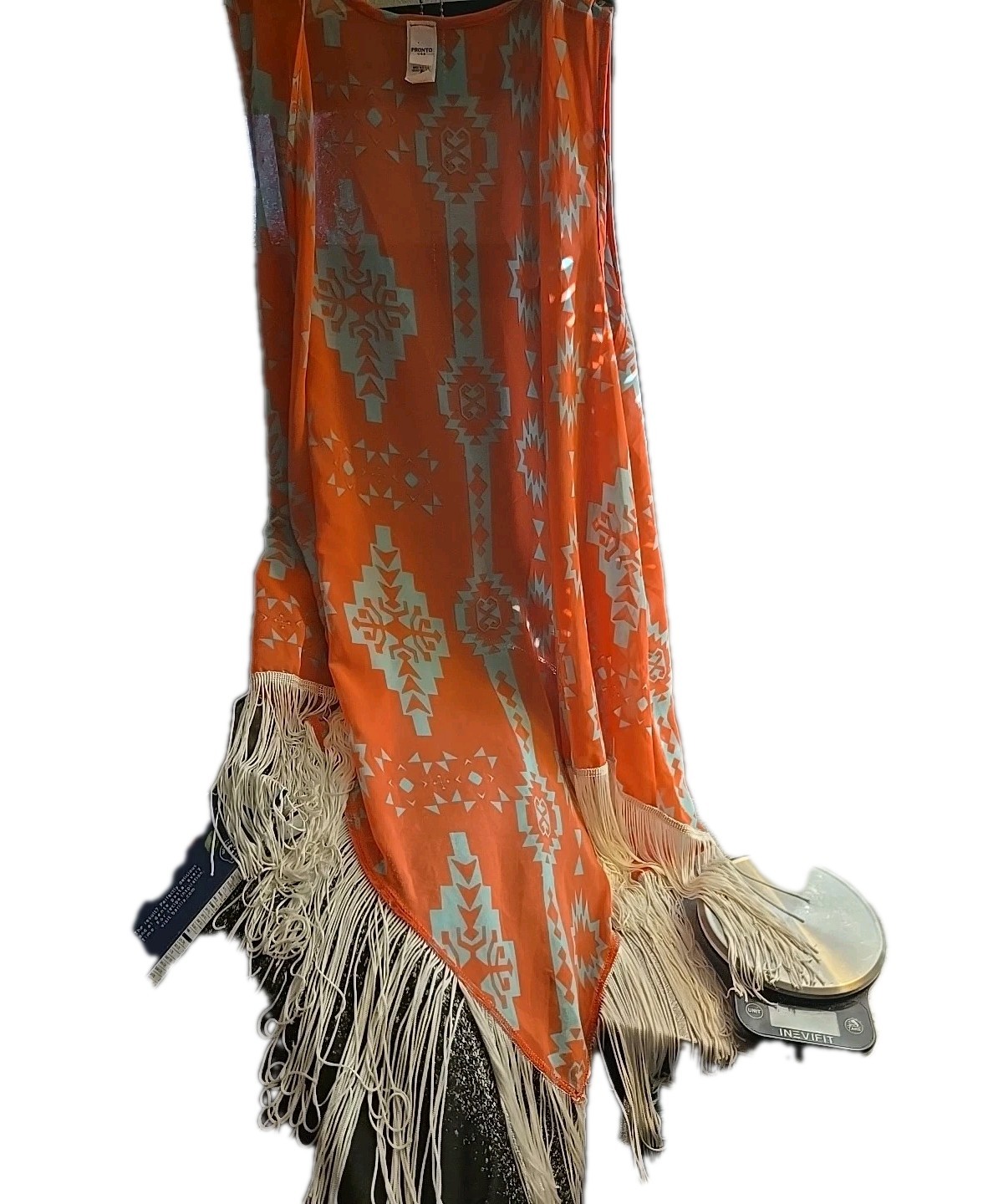 Bohemian Style Orange And Grey Cover All. Made By Pronto Medium