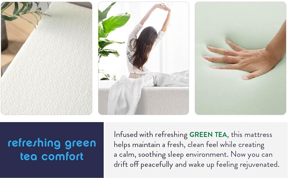 Price Mattress 6 Inch Queen Short Mattress For RV Camper, Green Tea Memory Foam