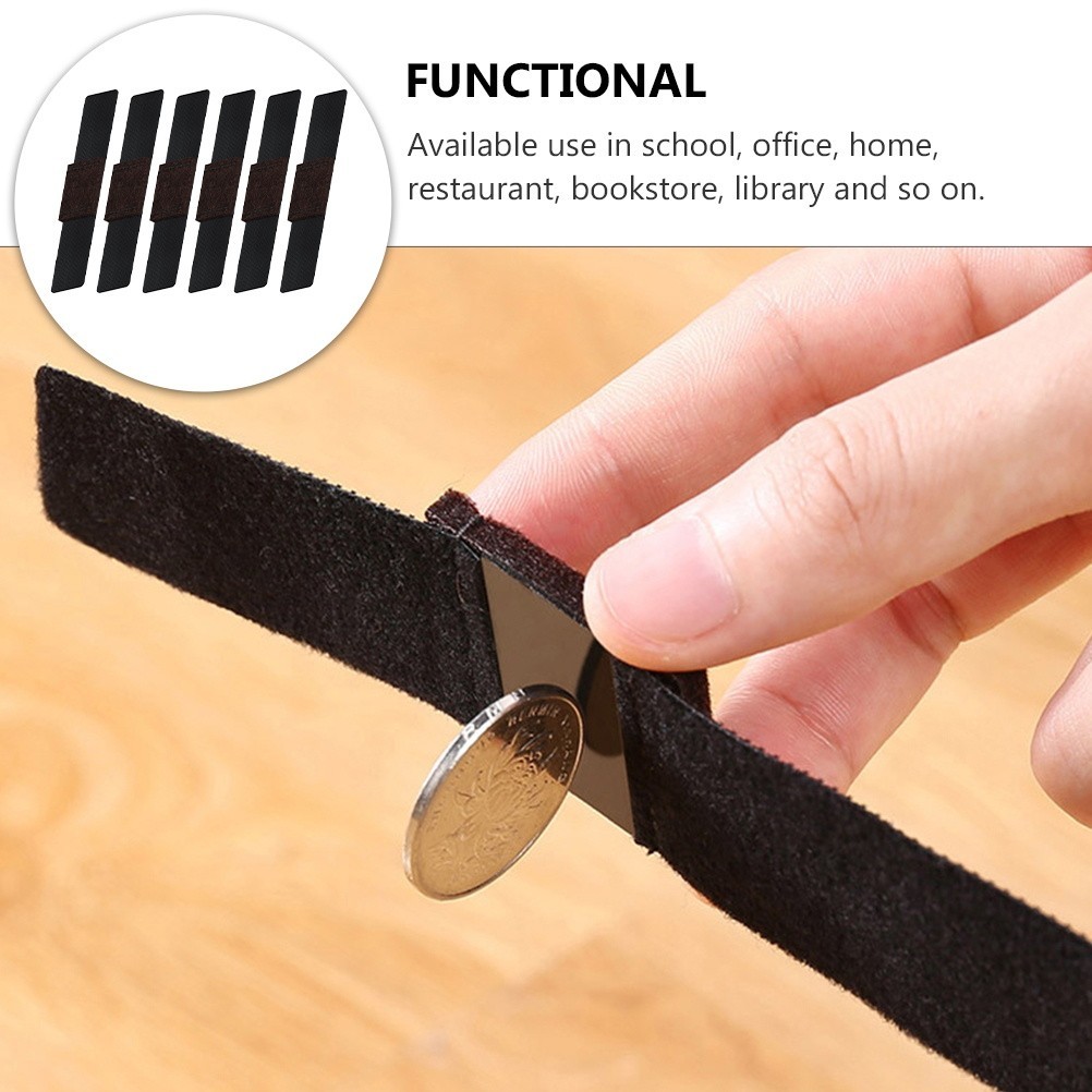 12Pcs Wear Resistant Wrap Around Chair Pads with Hook and Loop for Furniture