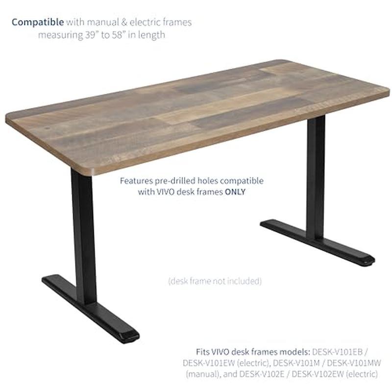 60 X 24 Inch Reclaimed Wood Table Top Modern Solid Office Desk Frames Universal
