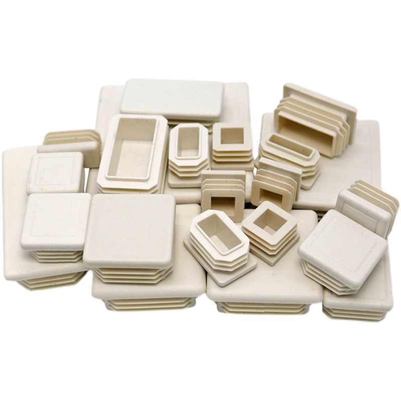 Square/Rectangular White Plastic insert Blanking End Caps Tube Pipe ForLeg Feet