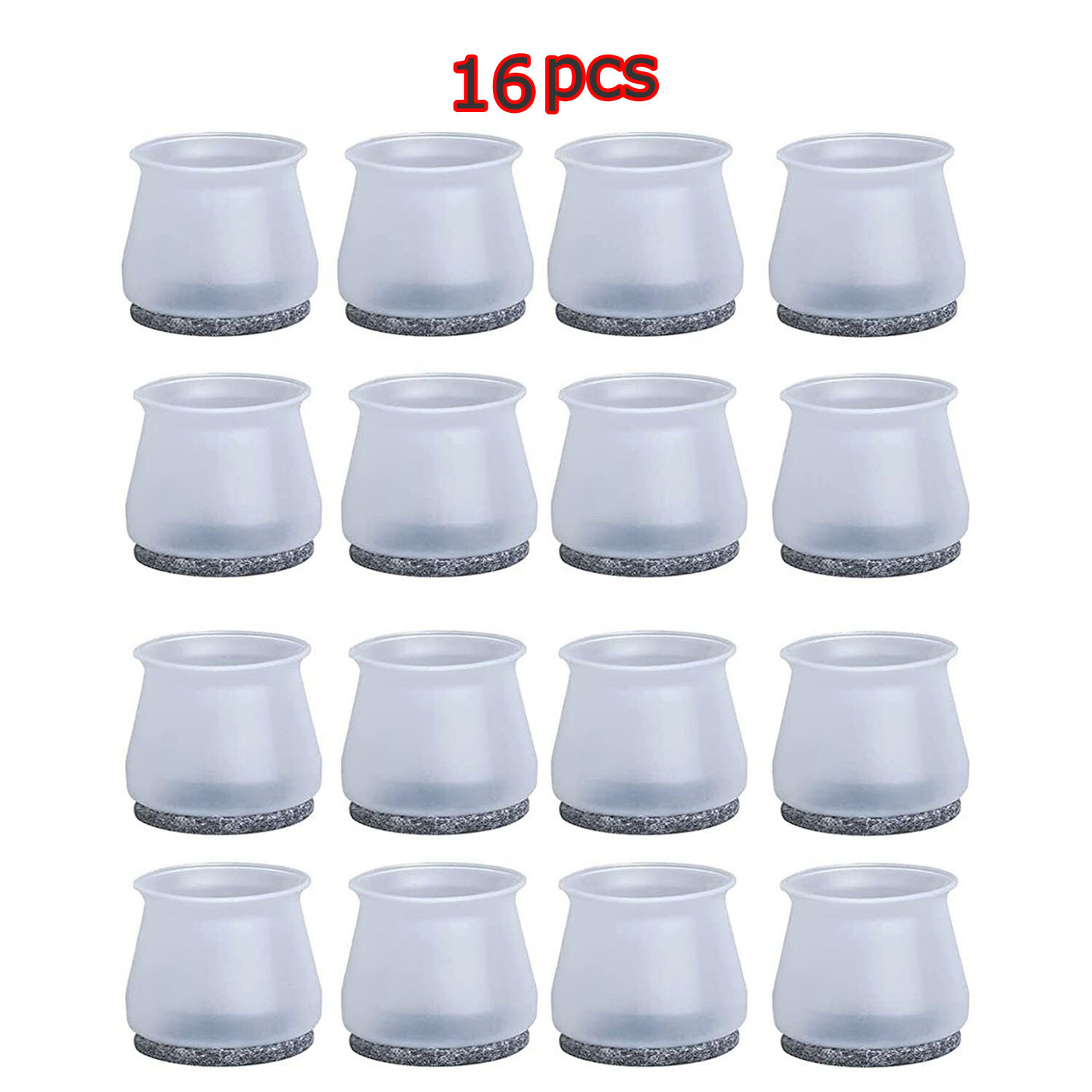 Chair Leg Floor Protectors 16 PCS Silicone Sliders with Felt Furniture Pads US